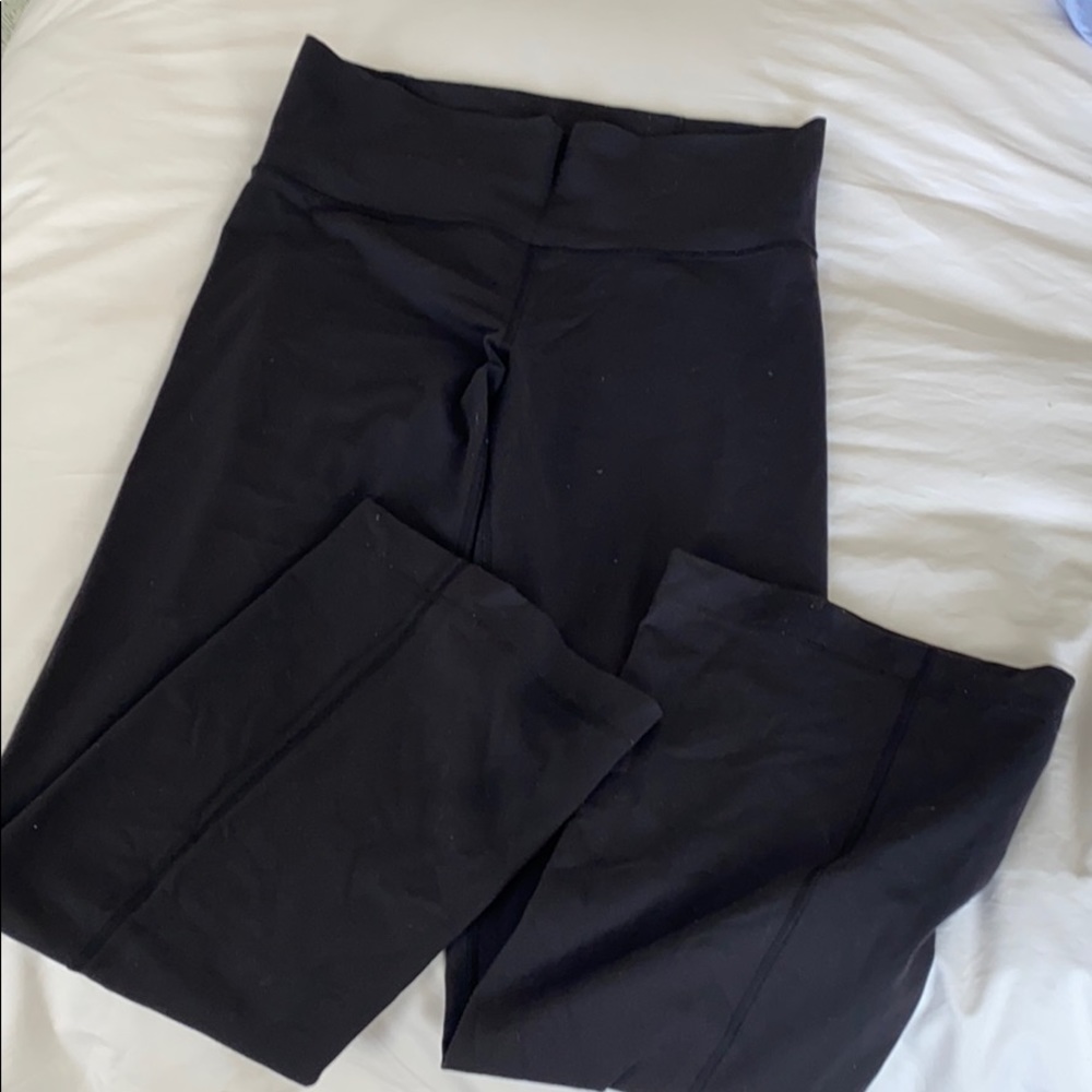 Black Lululemon groove bell bottom pant